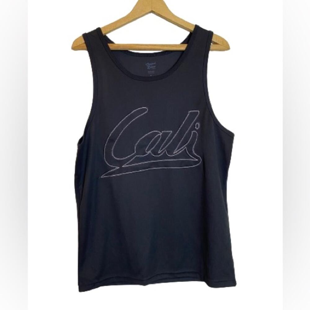 Men's Original Deluxe Supply Cali Black with White Stitching‎ Tank Top Sz M